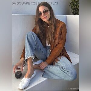 JADA SQUARE TOE BALLET FLAT - Freda Salvador